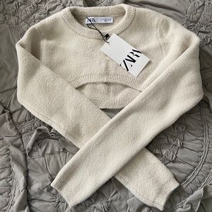 NWT Zara cropped sweater